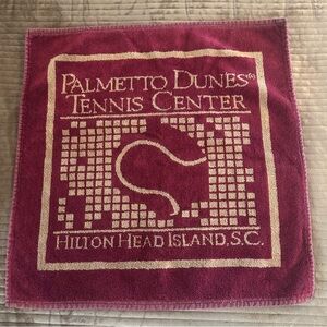 Palmetto Dunes Tennis Center Hilton Head Island Burgundy Sports Towel